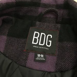 Urban Outfitters Bdg Quilt Lined Plaid 